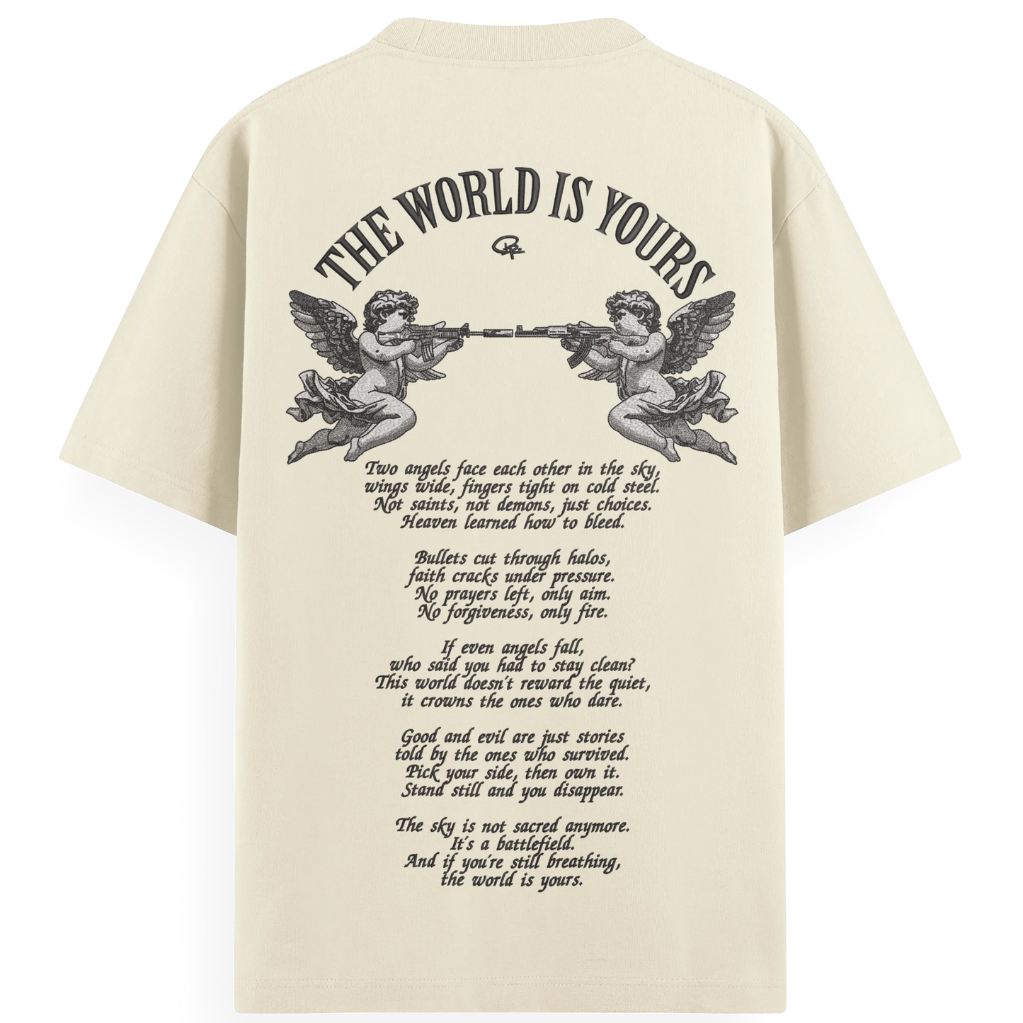 T-shirt Ricamata The world is yours - Made in Italy