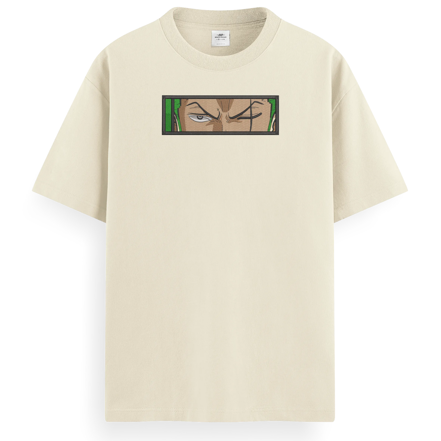 T-shirt Ricamata Zoro eyes x One piece - Made in Italy