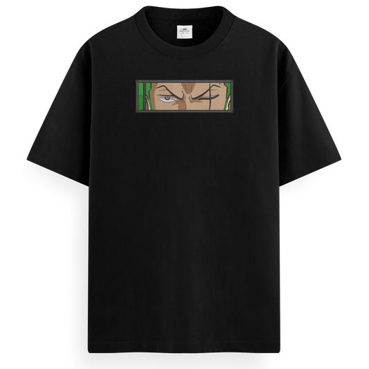T-shirt Ricamata Zoro eyes x One piece - Made in Italy