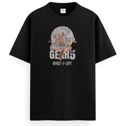 T-shirt Ricamata Luffy gear 5 x One piece - Made in Italy