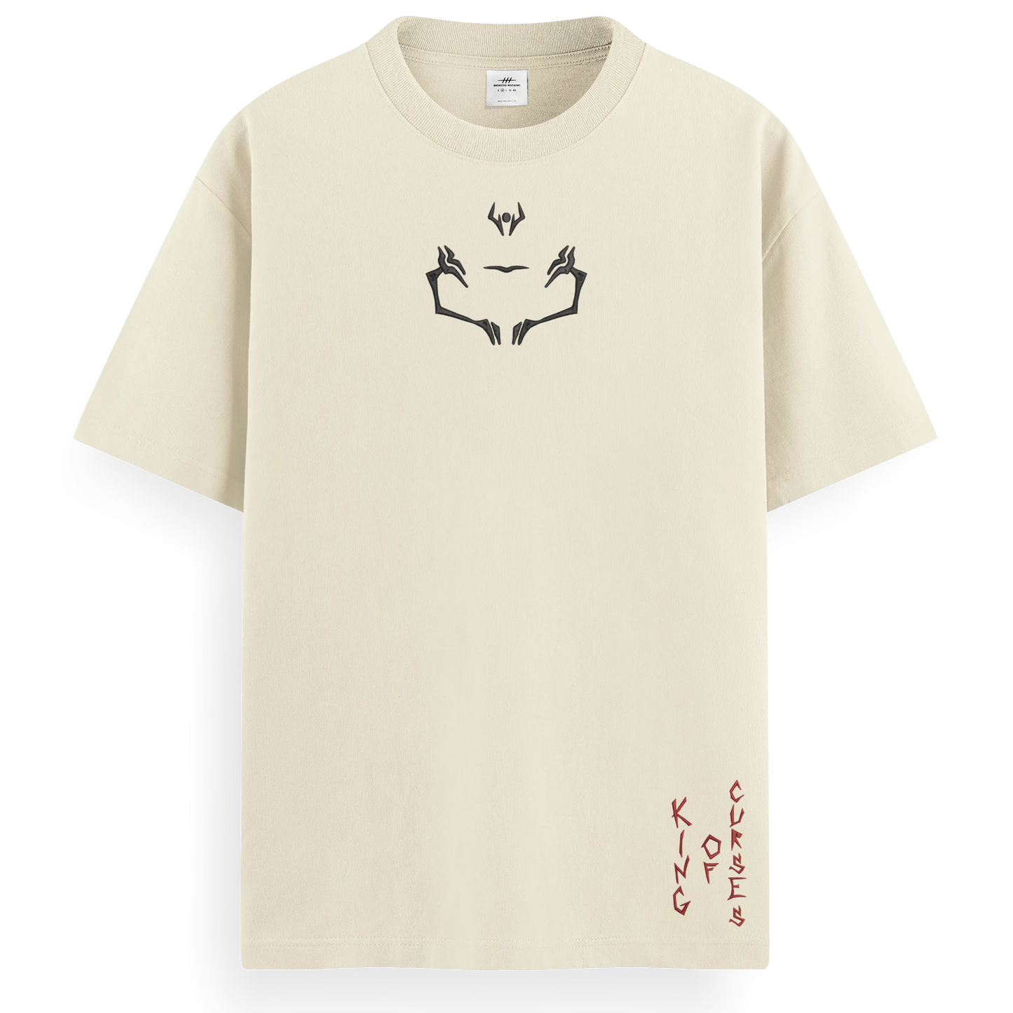 T-shirt Ricamata Sukuna tatoo - Made in Italy