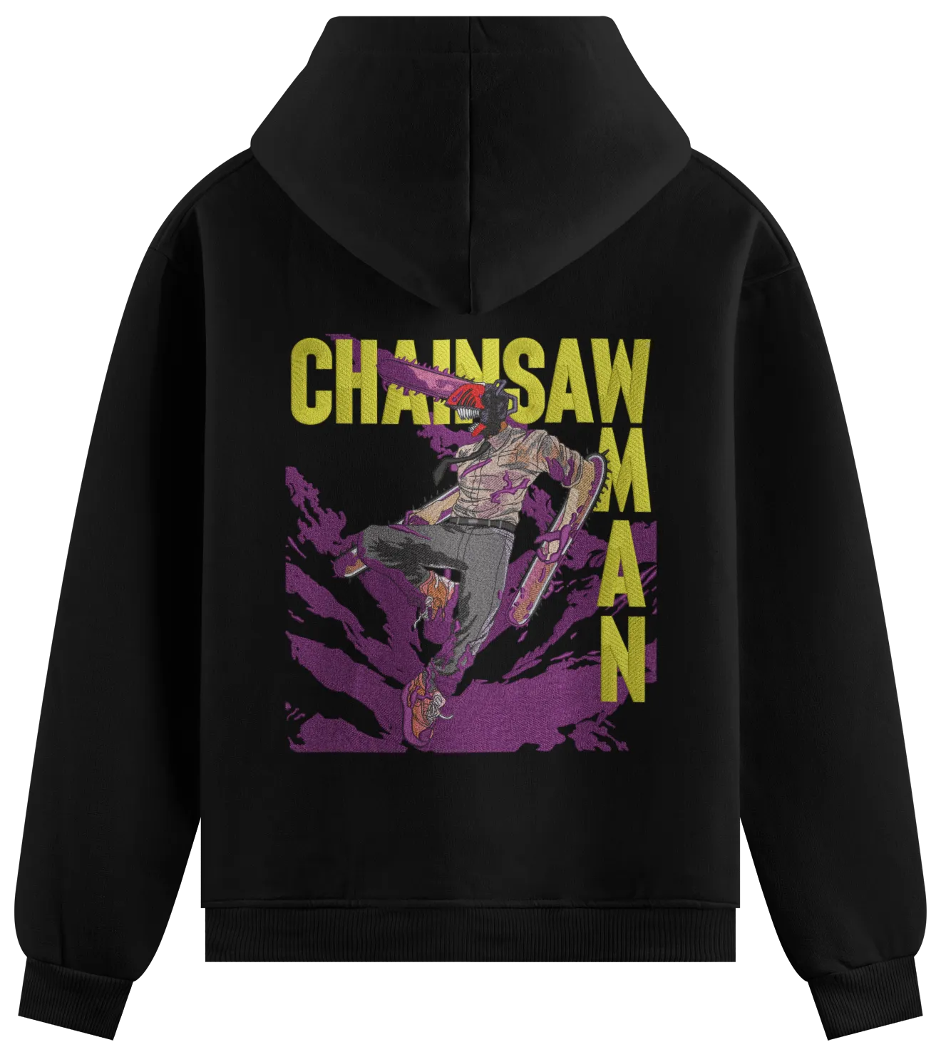 Felpa Ricamata Denji x Chainsaw Man  - Made in Italy