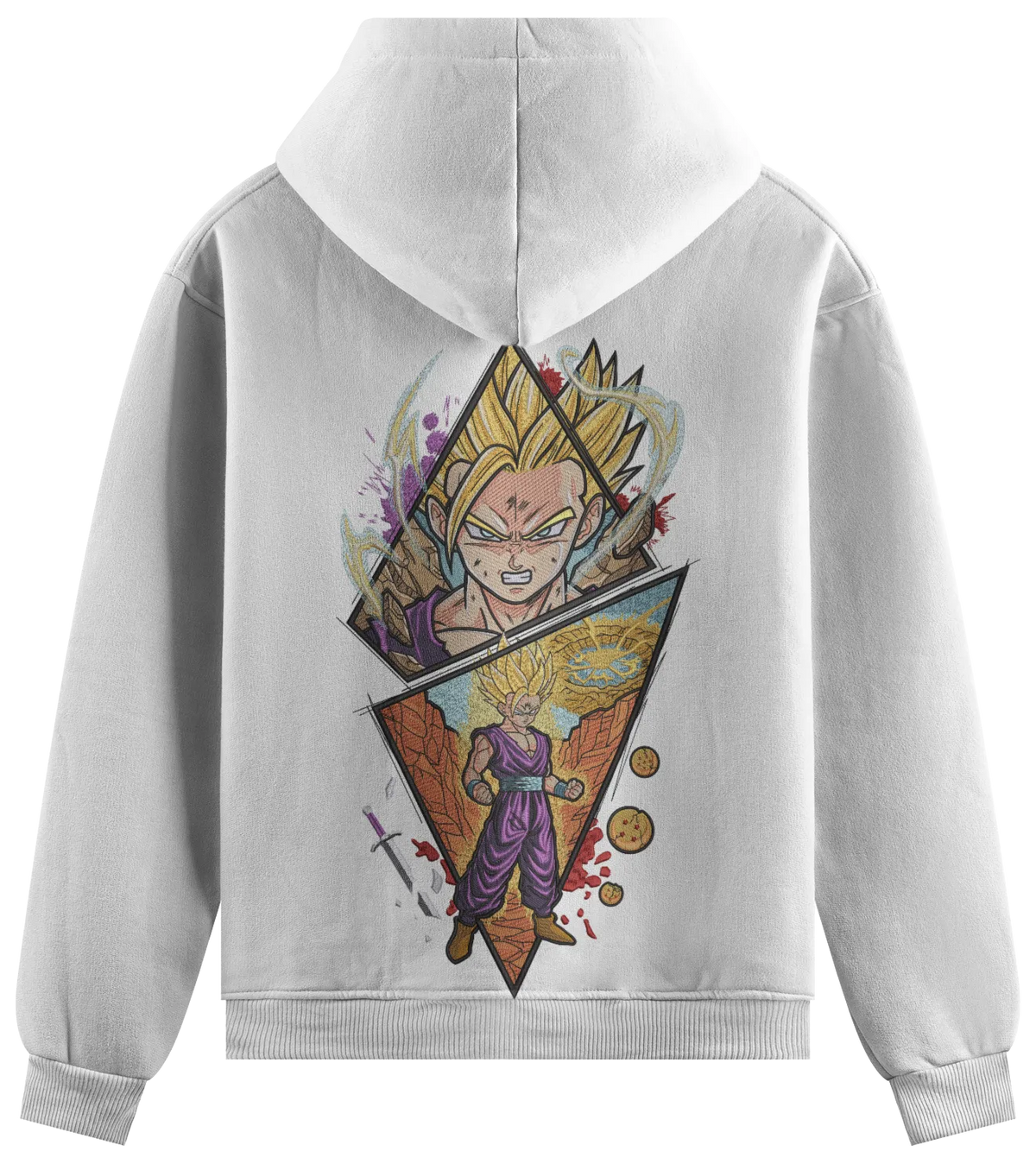 Felpa Ricamata Gohan ssj x Dragonball- Made in Italy