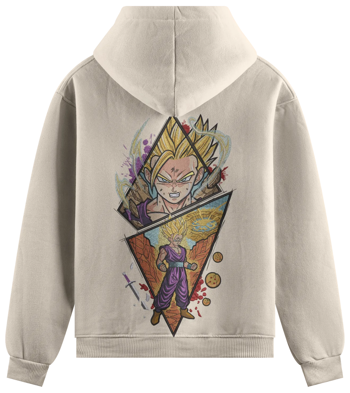 Felpa Ricamata Gohan ssj x Dragonball- Made in Italy