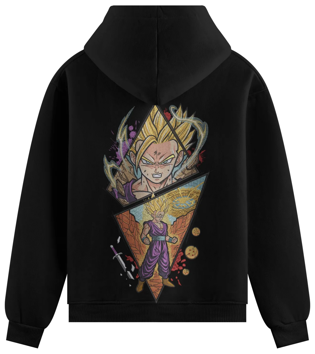 Felpa Ricamata Gohan ssj x Dragonball- Made in Italy