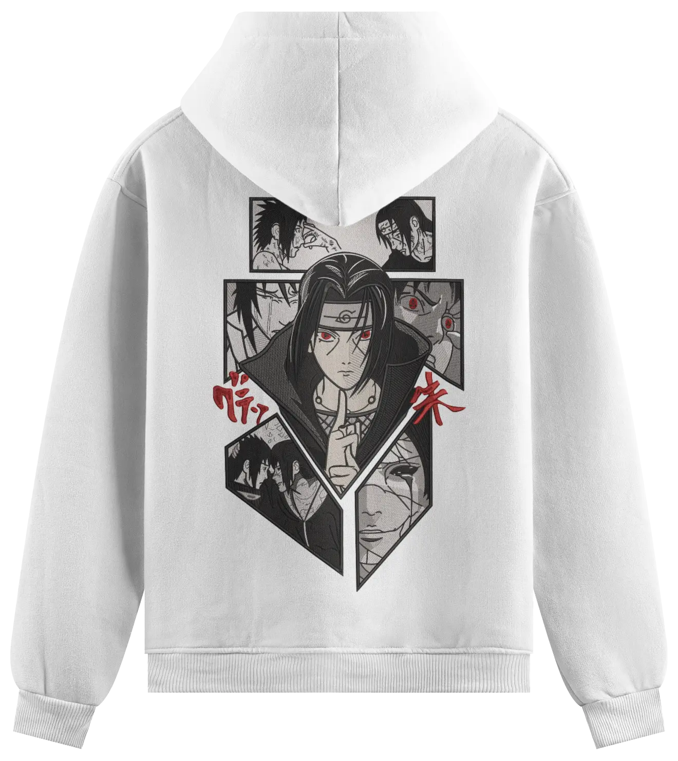 Felpa Ricamata Itachi mosaic x Naruto - Made in Italy