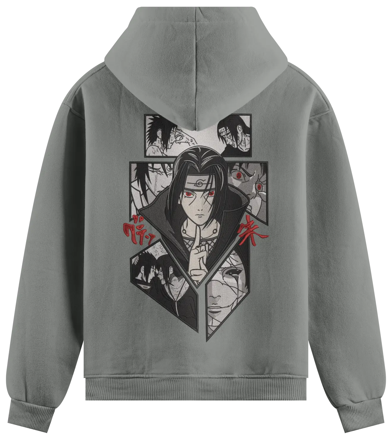Felpa Ricamata Itachi mosaic x Naruto - Made in Italy