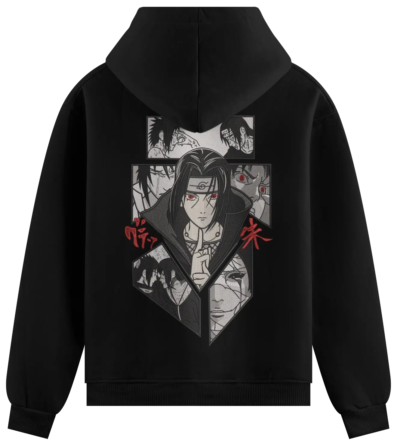 Felpa Ricamata Itachi mosaic x Naruto - Made in Italy