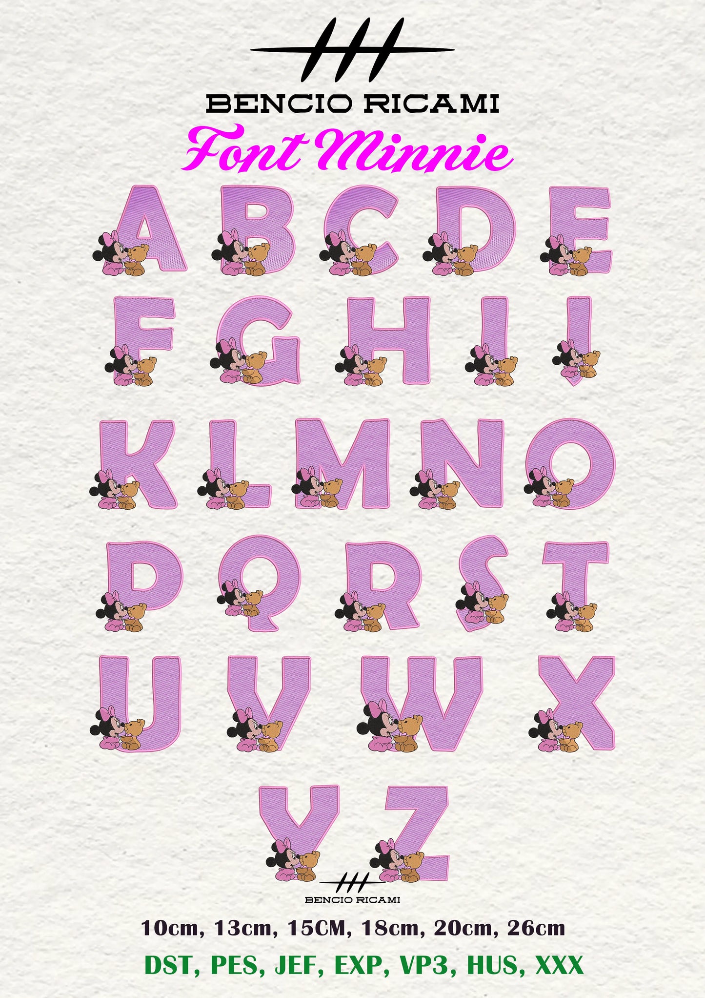Font ricamo Minnie - BencioRicami