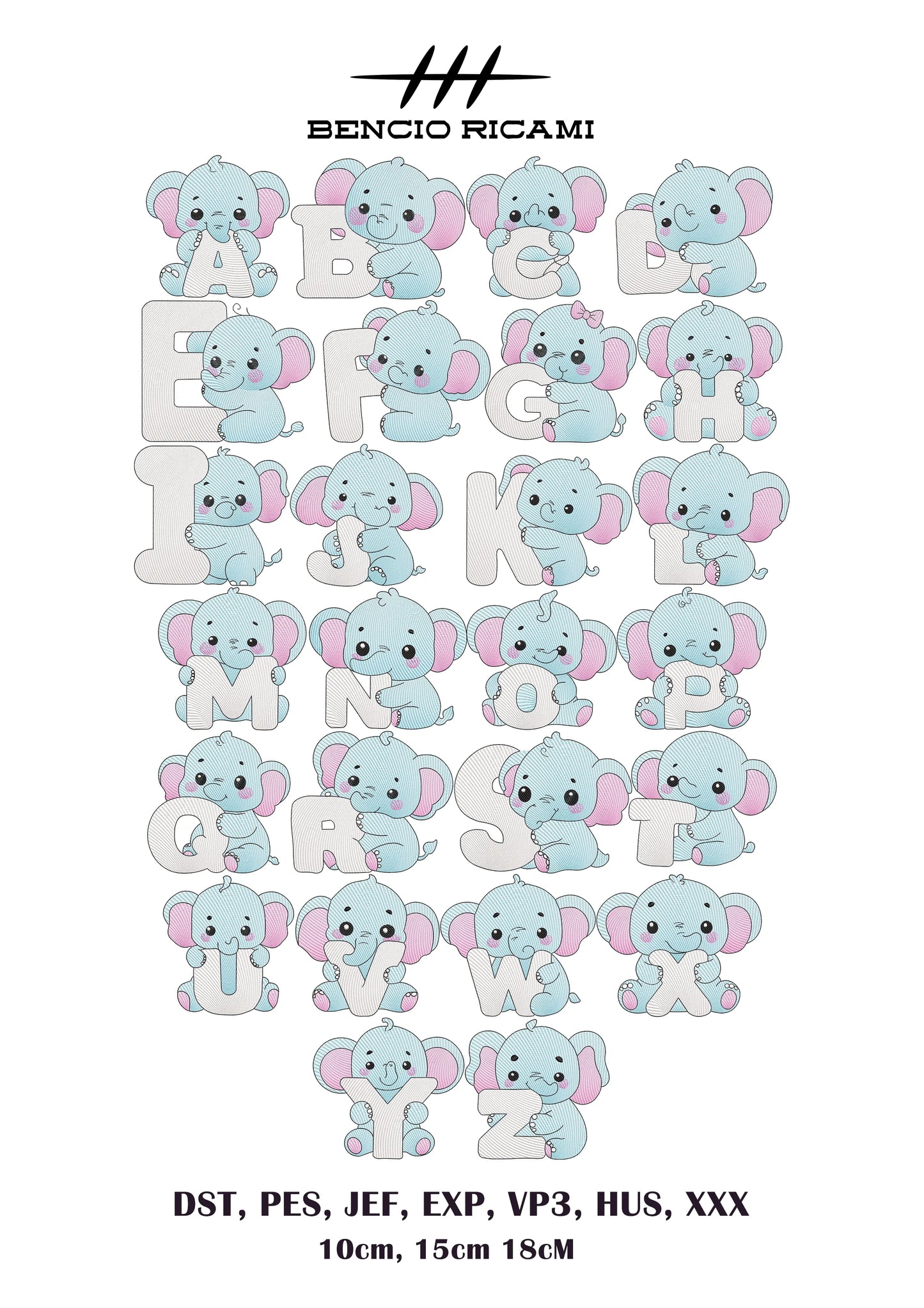 Font Elephant - BencioRicami