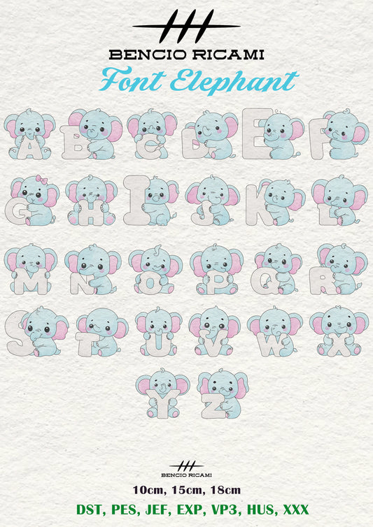 Font Elephant - BencioRicami