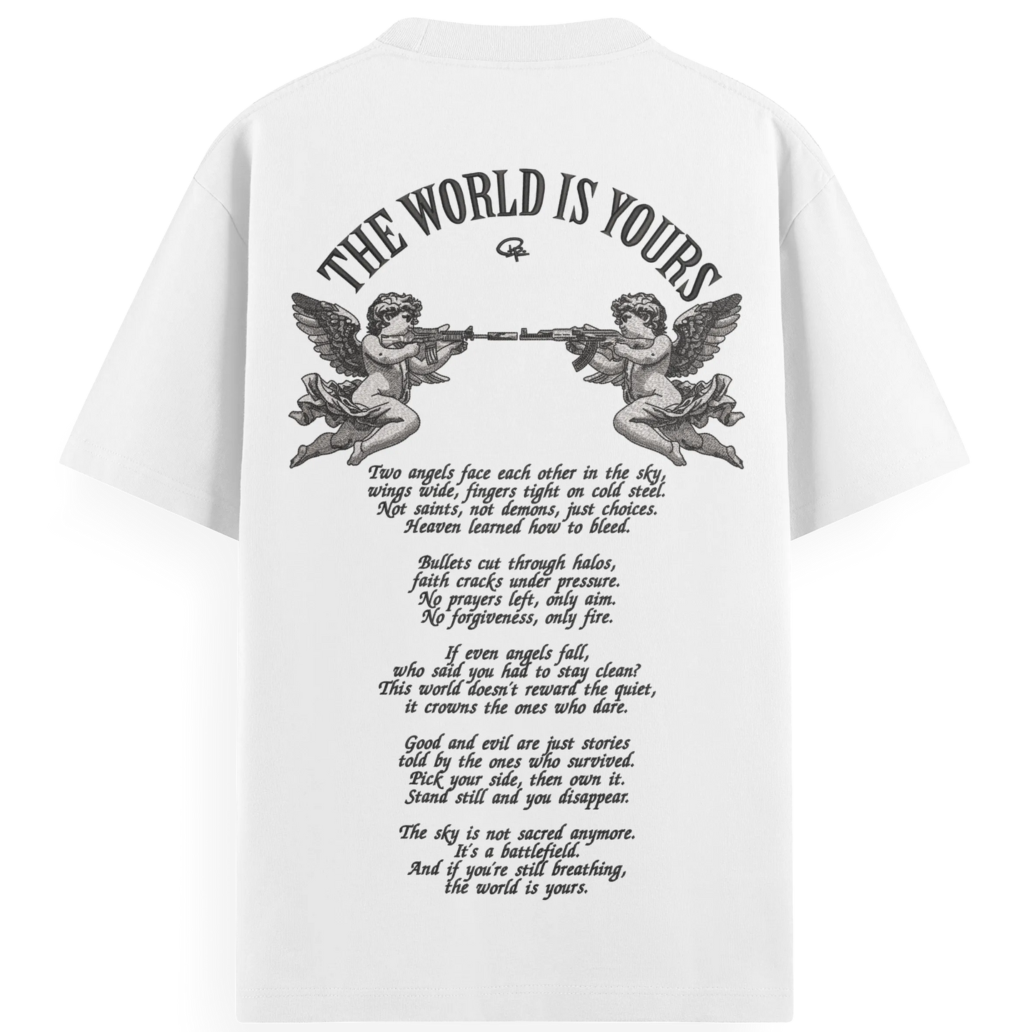 T-shirt Ricamata The world is yours - Made in Italy