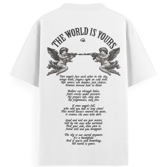T-shirt Ricamata The world is yours - Made in Italy