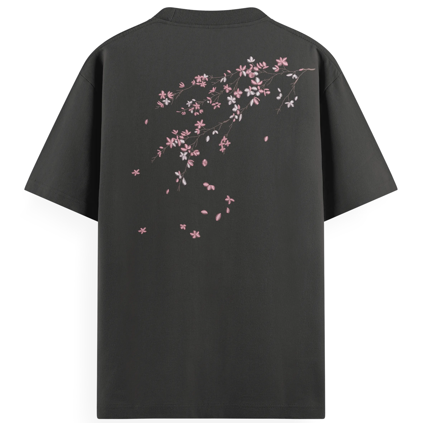 T-shirt Ricamata Fiori ciliegio  - Made in Italy