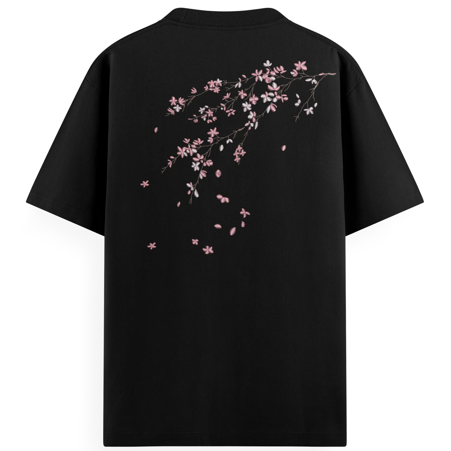 T-shirt Ricamata Fiori ciliegio  - Made in Italy