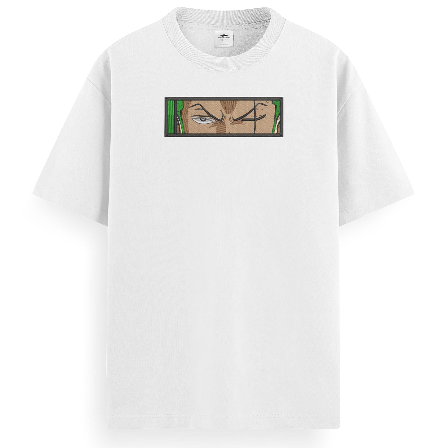 T-shirt Ricamata Zoro eyes x One piece  - Made in Italy