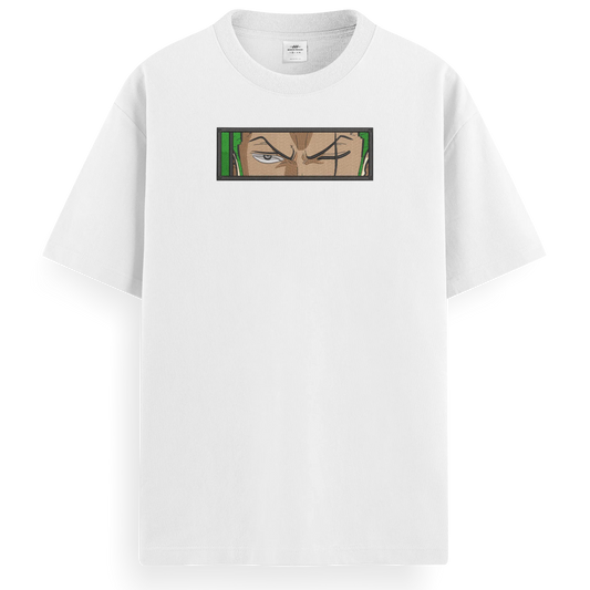 T-shirt Ricamata Zoro eyes x One piece  - Made in Italy