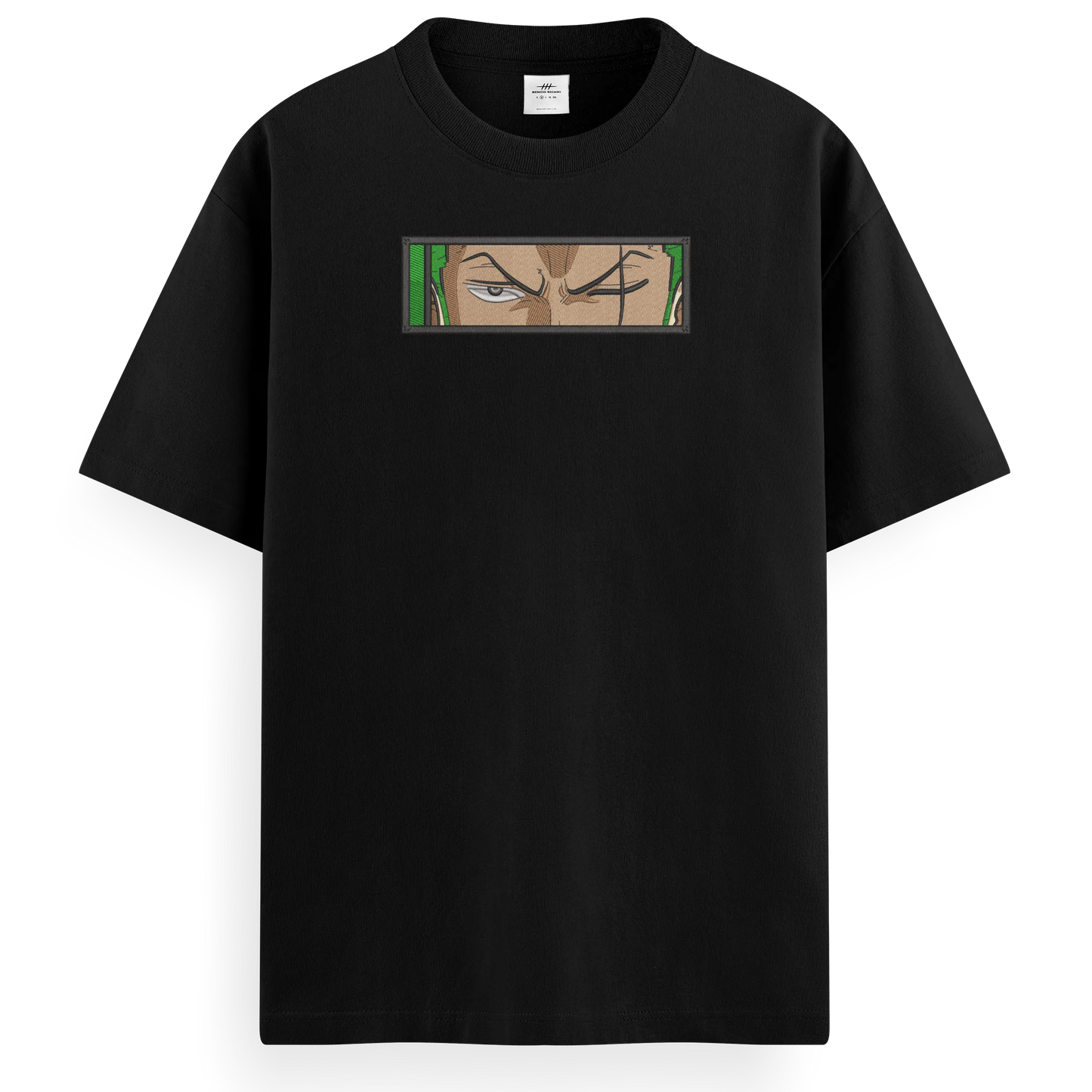 T-shirt Ricamata Zoro eyes x One piece  - Made in Italy