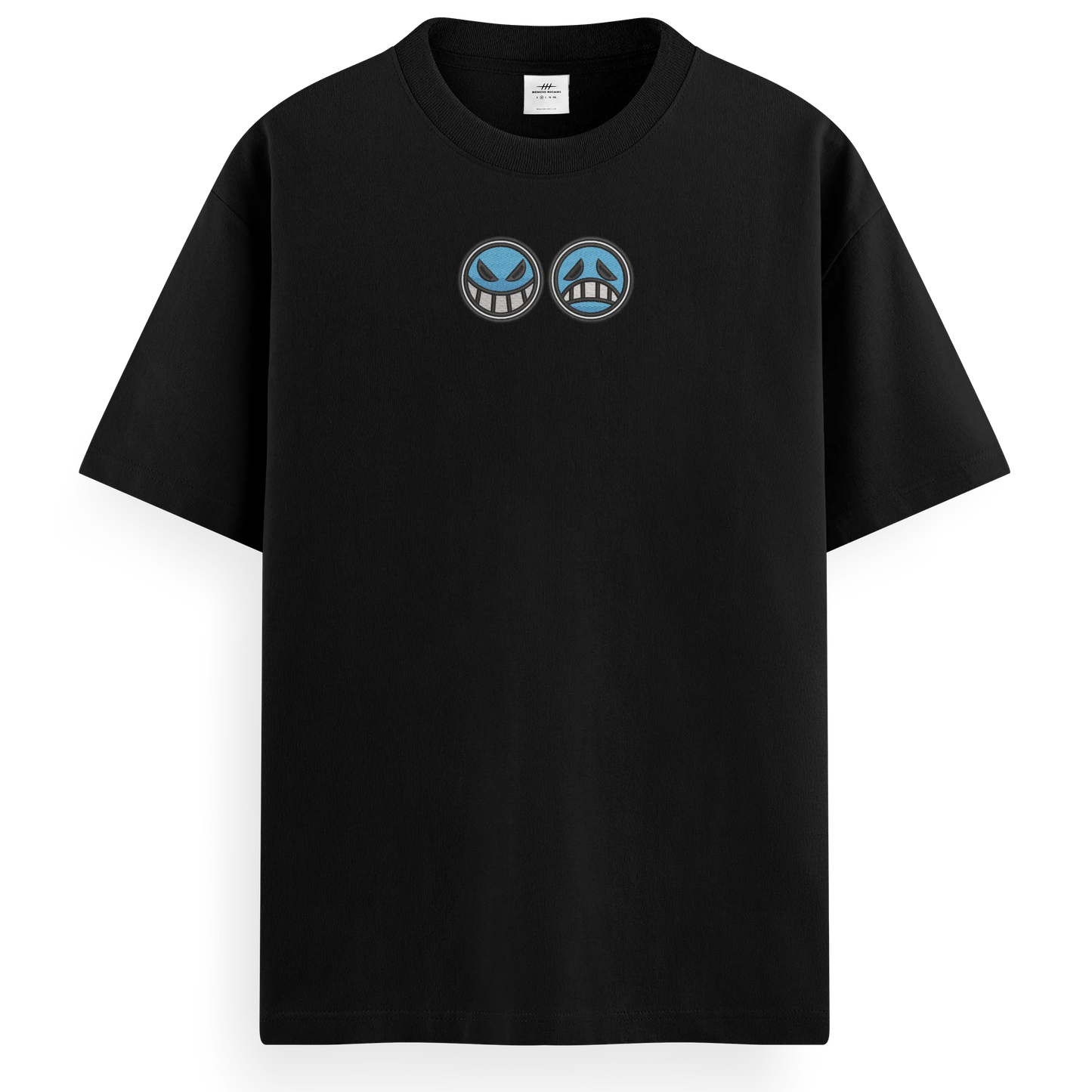 T-shirt Ricamata Barbabianca fire x One piece  - Made in Italy