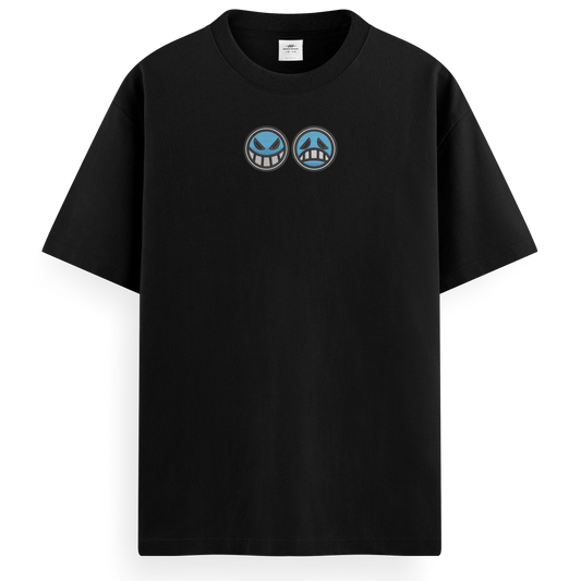 T-shirt Ricamata Barbabianca fire x One piece  - Made in Italy