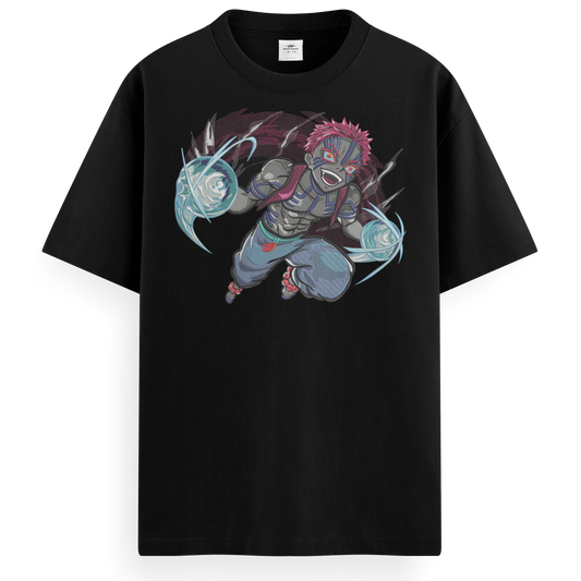 T-shirt Ricamata Akaza x Demon Slayer  - Made in Italy