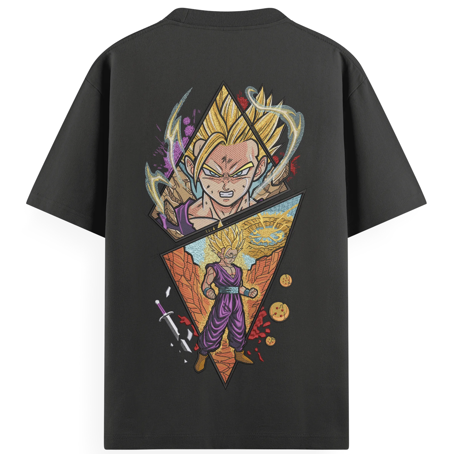 T-shirt Ricamata Gohan ssj - Made in Italy