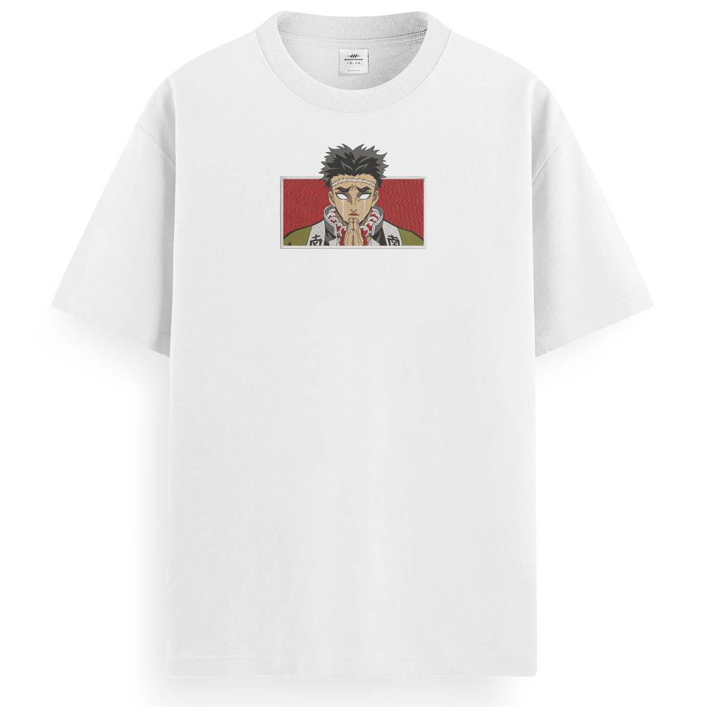 T-shirt Ricamata Gyomei x Demon slayer  - Made in Italy