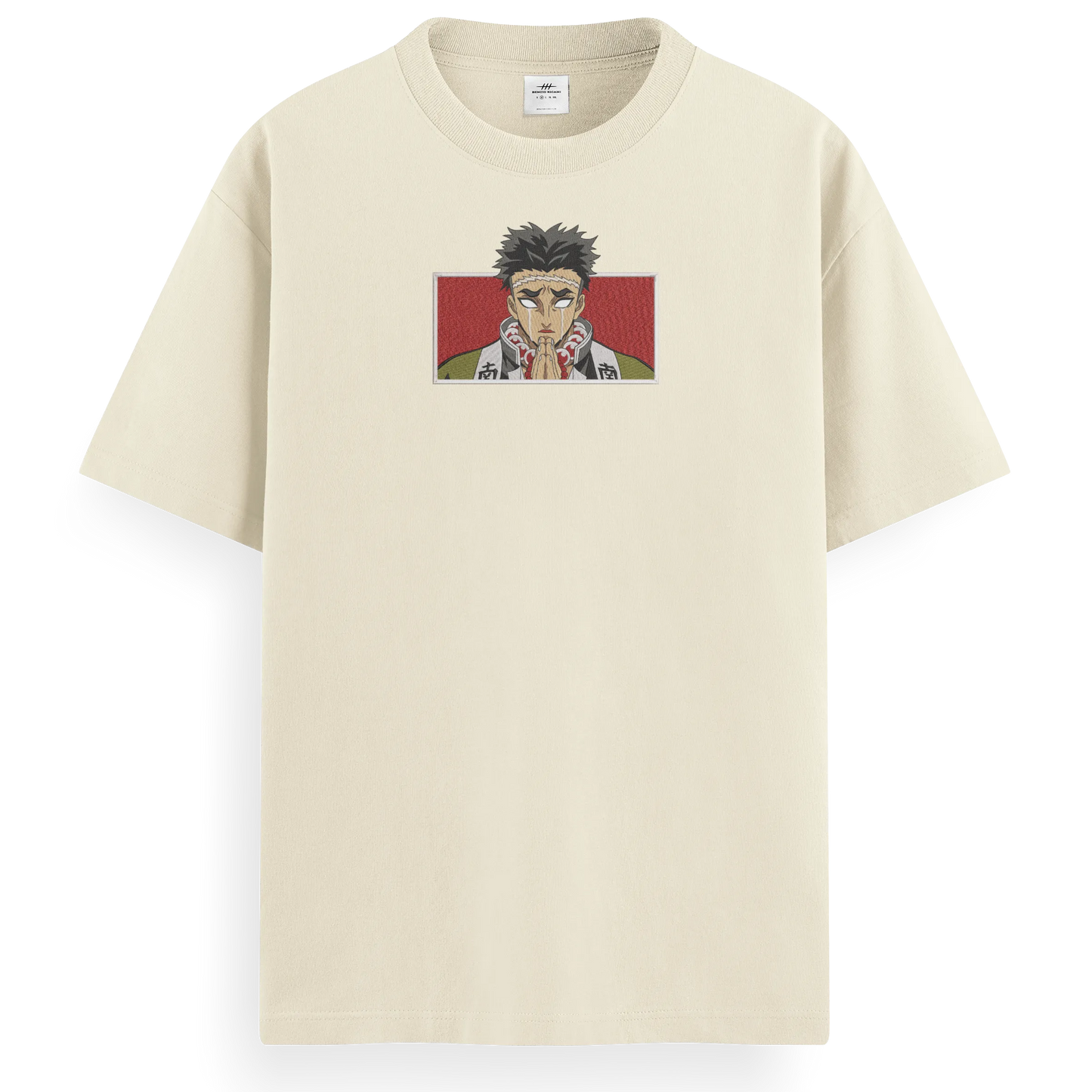 T-shirt Ricamata Gyomei x Demon slayer  - Made in Italy
