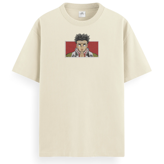 T-shirt Ricamata Gyomei x Demon slayer  - Made in Italy