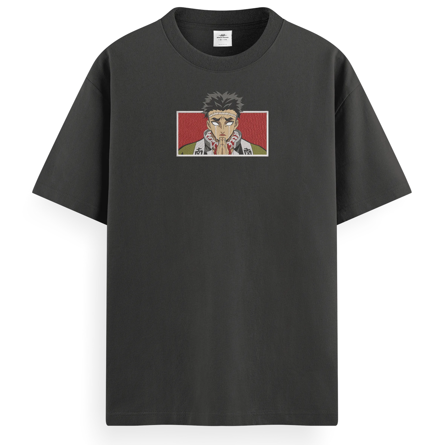 T-shirt Ricamata Gyomei x Demon slayer  - Made in Italy