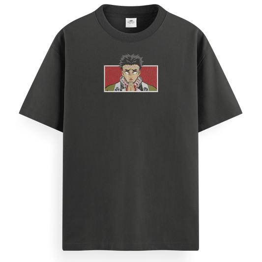 T-shirt Ricamata Gyomei x Demon slayer  - Made in Italy