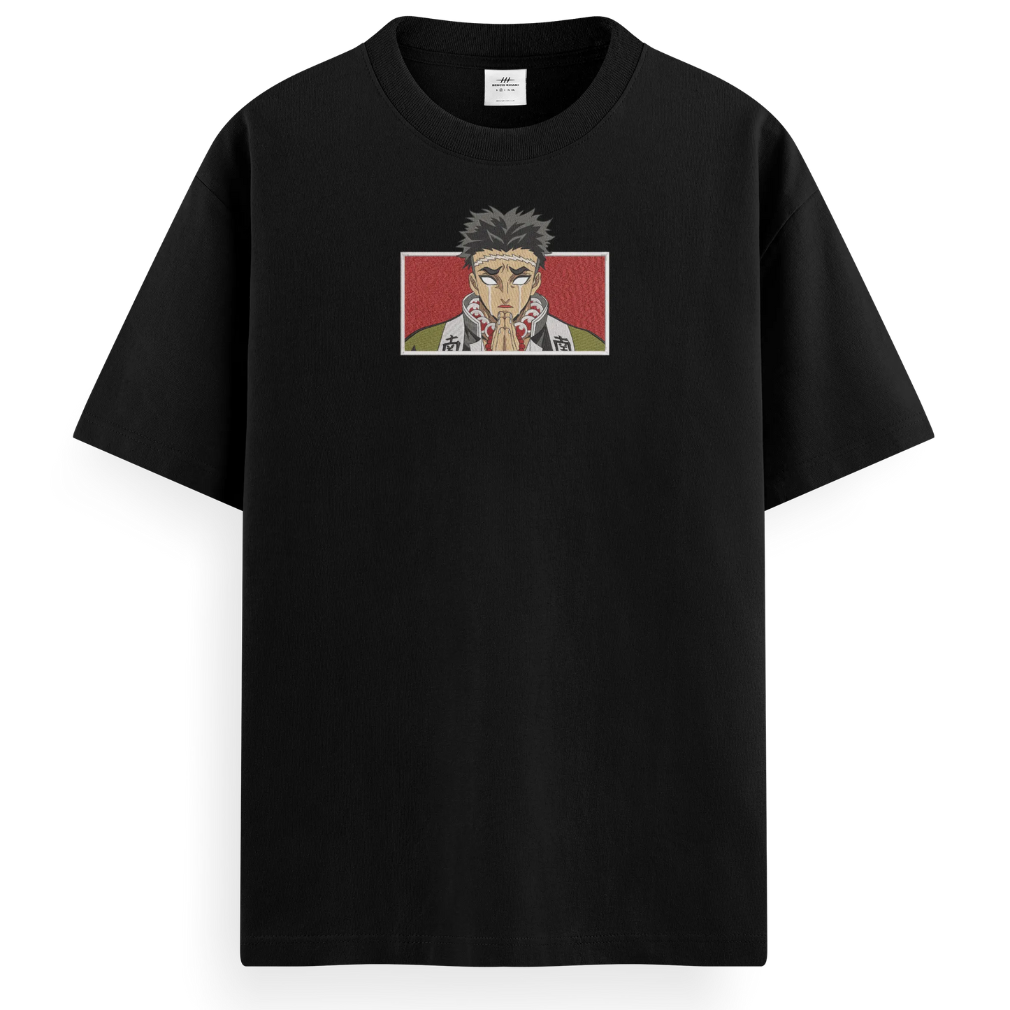 T-shirt Ricamata Gyomei x Demon slayer  - Made in Italy