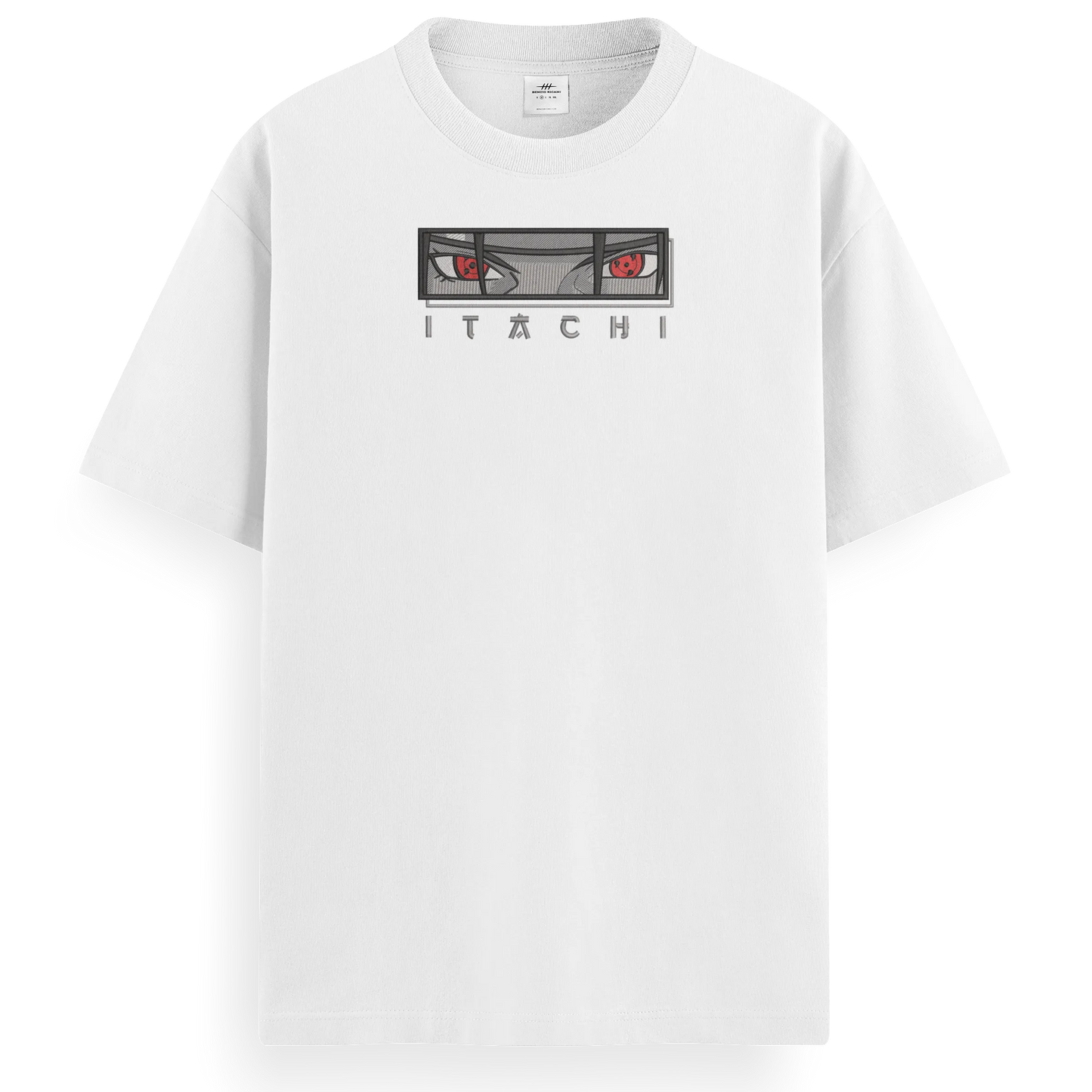 T-shirt Ricamata Itachi eyes x Naruto - Made in Italy