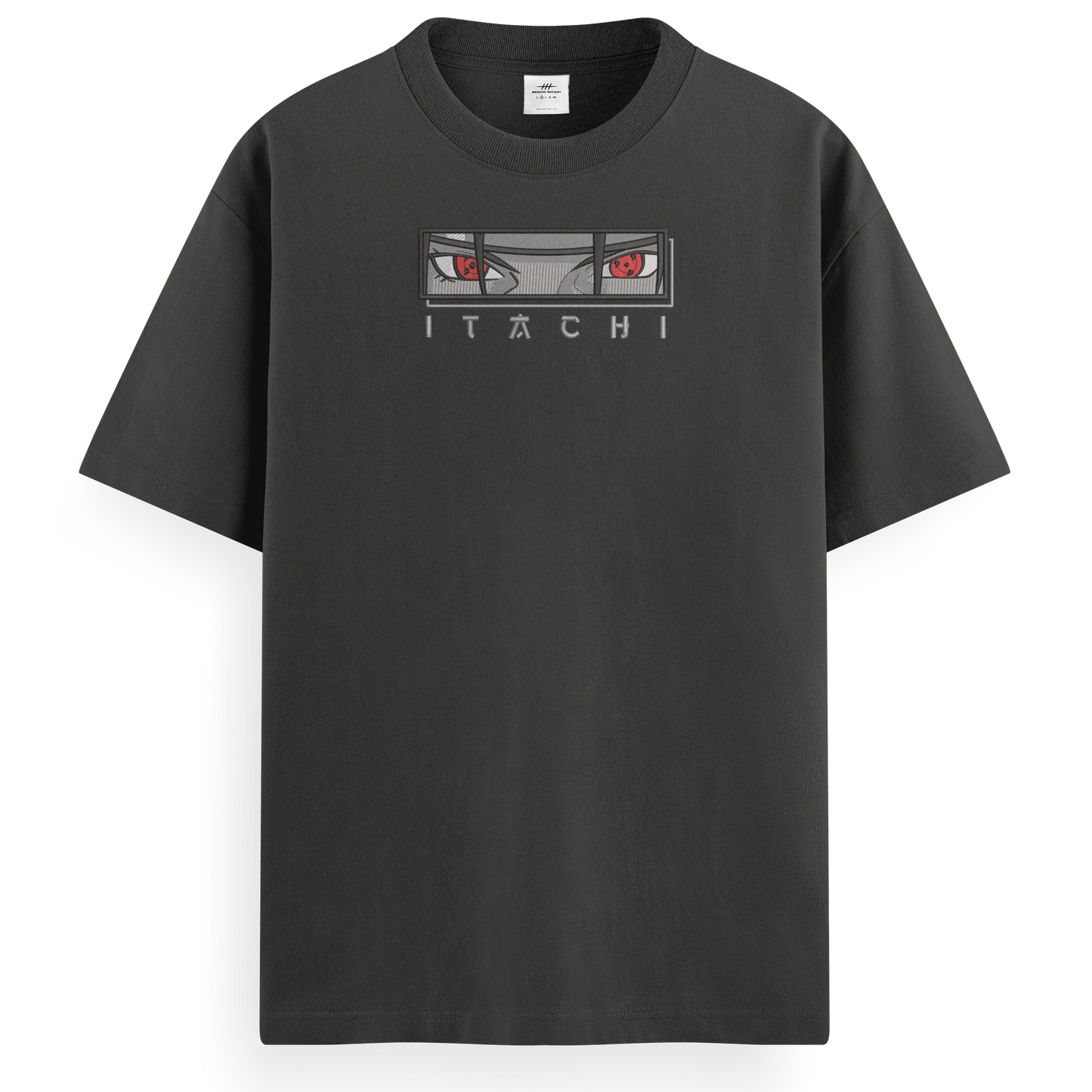 T-shirt Ricamata Itachi eyes x Naruto - Made in Italy
