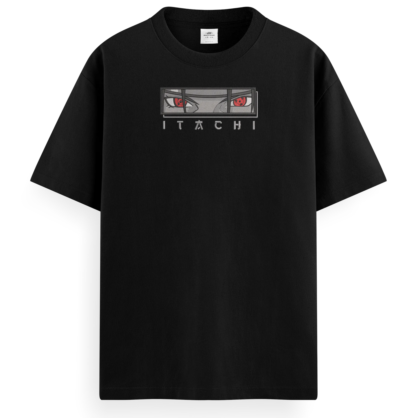 T-shirt Ricamata Itachi eyes x Naruto - Made in Italy