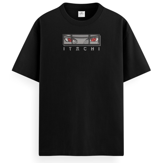 T-shirt Ricamata Itachi eyes x Naruto - Made in Italy