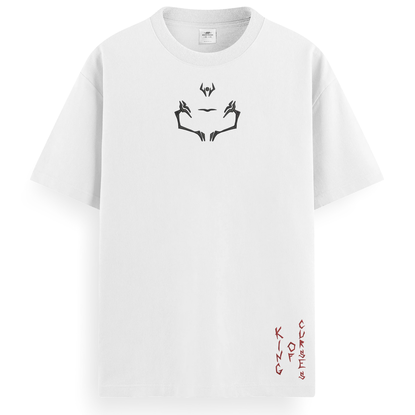 T-shirt Ricamata Sukuna tatoo - Made in Italy