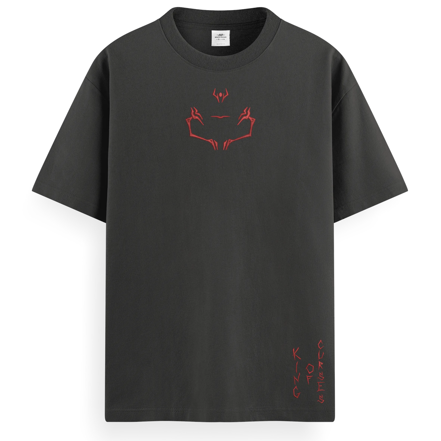 T-shirt Ricamata Sukuna tatoo - Made in Italy