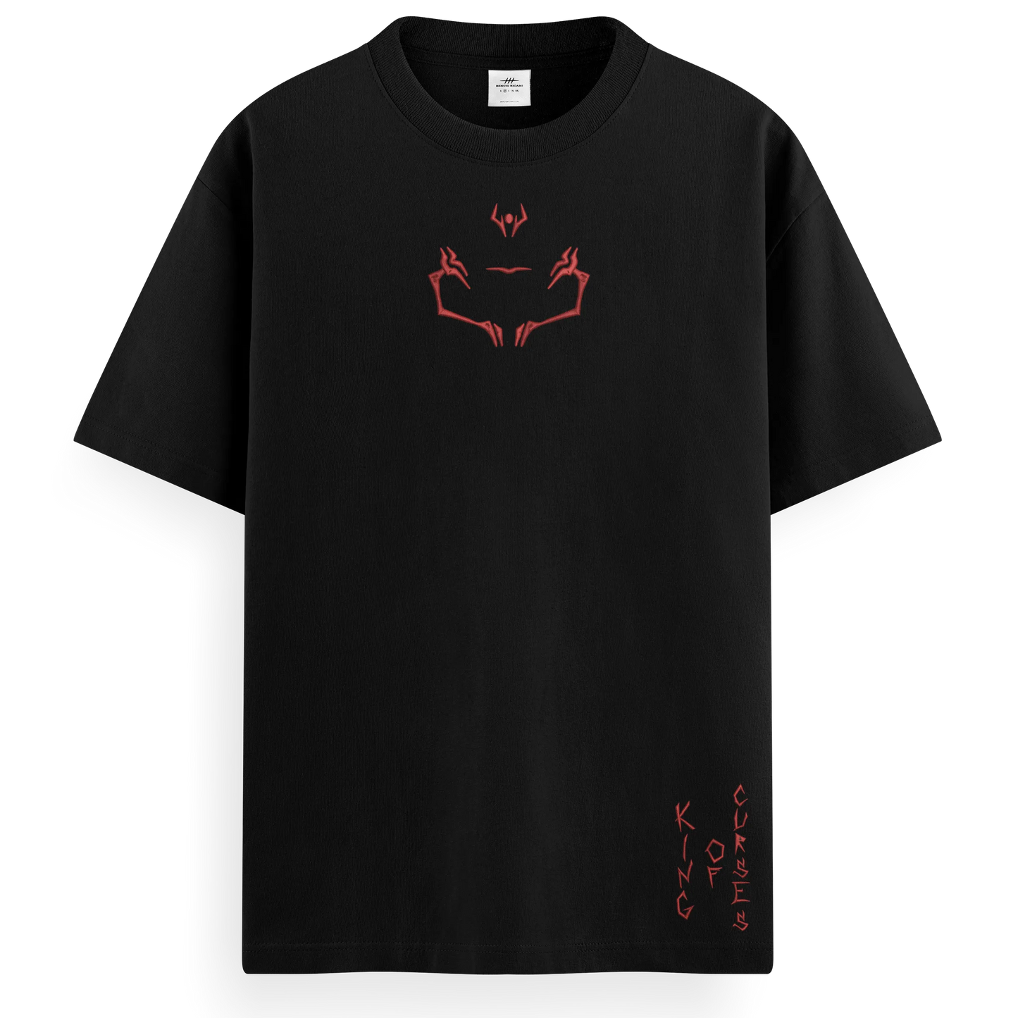 T-shirt Ricamata Sukuna tatoo - Made in Italy